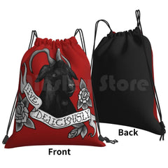 Live Deliciously Phillip Backpack Drawstring Bag Gym Waterproof Vvitch