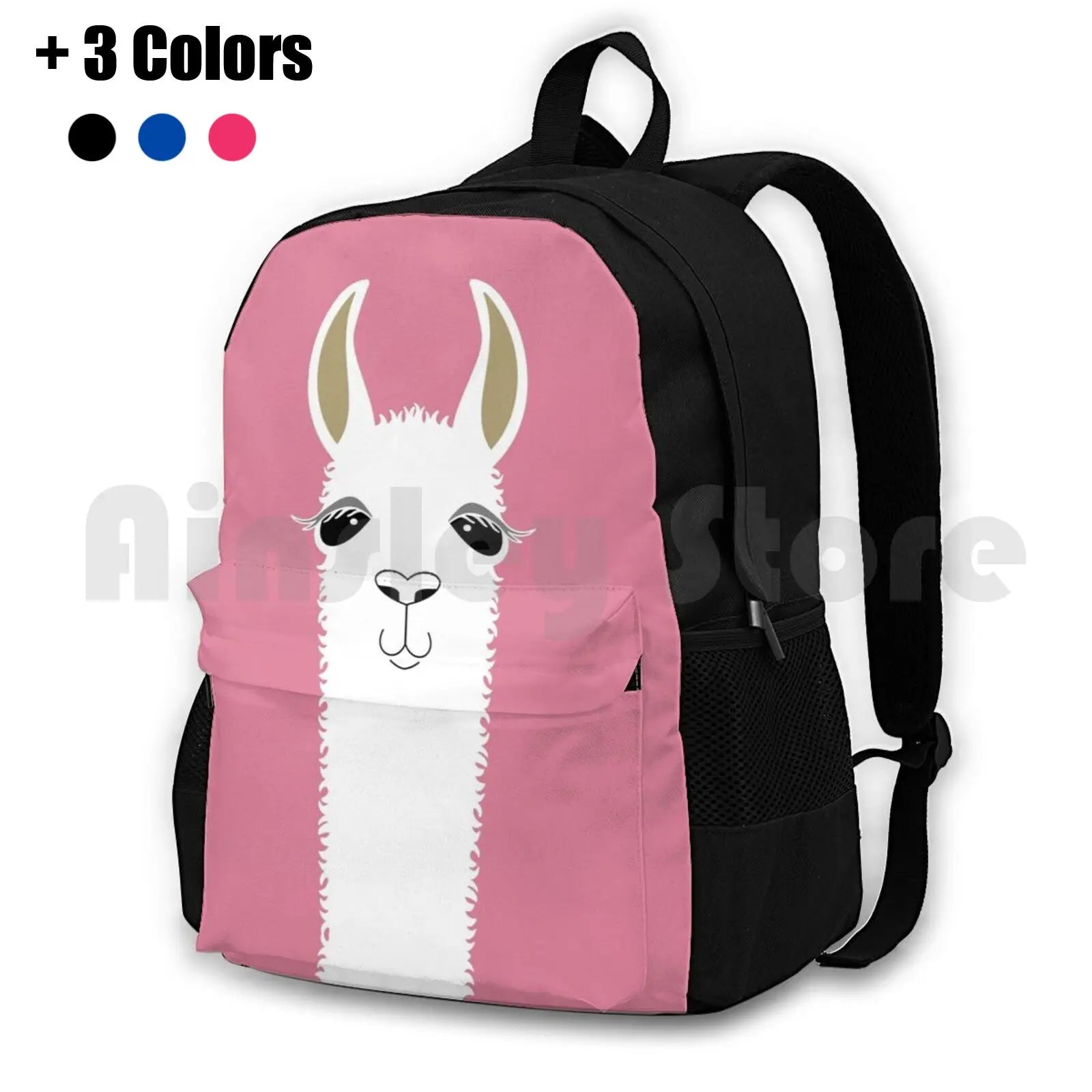 Llama Portrait #5 Outdoor Hiking Backpack Waterproof Camping Travel Pet
