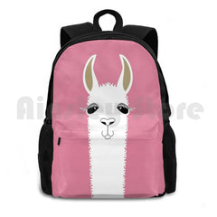 Llama Portrait #5 Outdoor Hiking Backpack Waterproof Camping Travel Pet