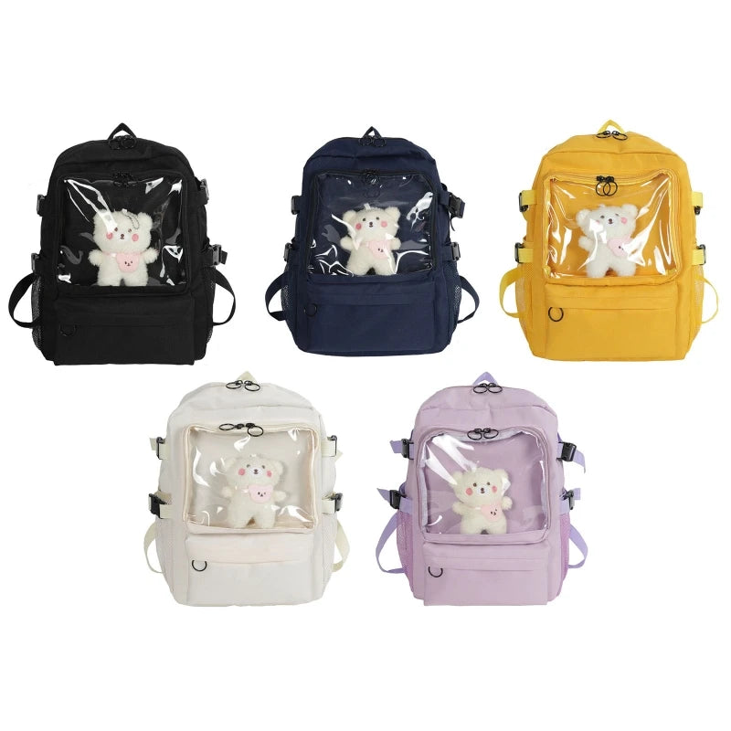 Lolita Bag Backpack Transparent Multi-Pocket Schoolbag
