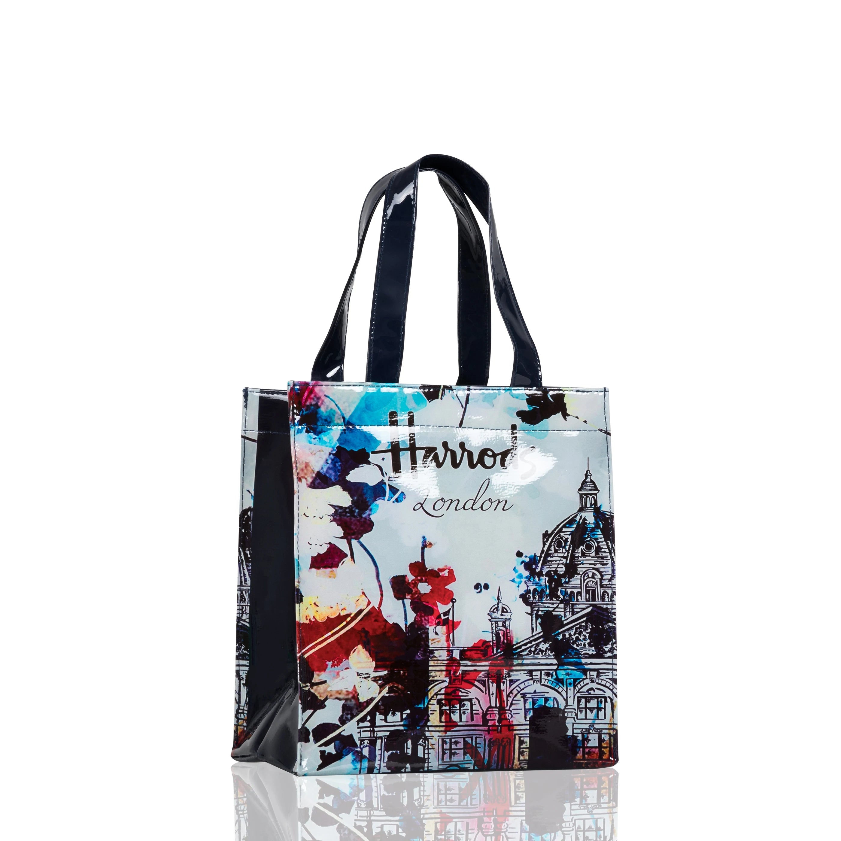 London Style Eco Friendly Flower Shopper Bag Waterproof Tote Handbag