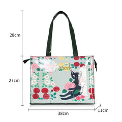 London Style Eco Friendly Flower Shopper Bag Waterproof Tote Handbag