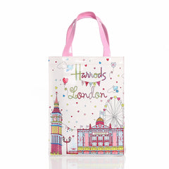 London Style Eco Friendly Flower Shopper Bag Waterproof Tote Handbag