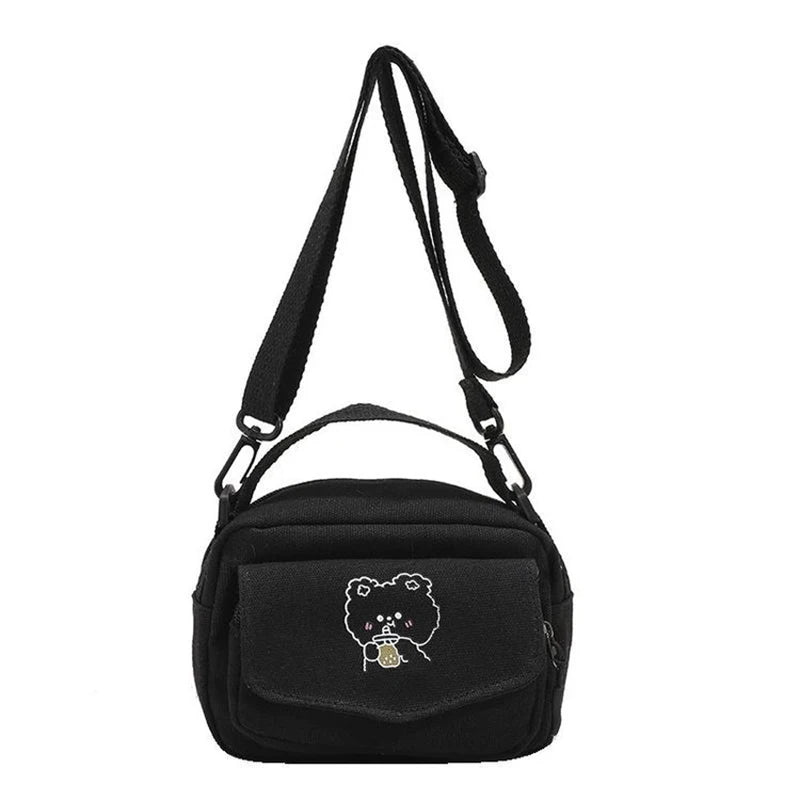 Long Keeper Canvas Tote Shoulder Bag with Zipper