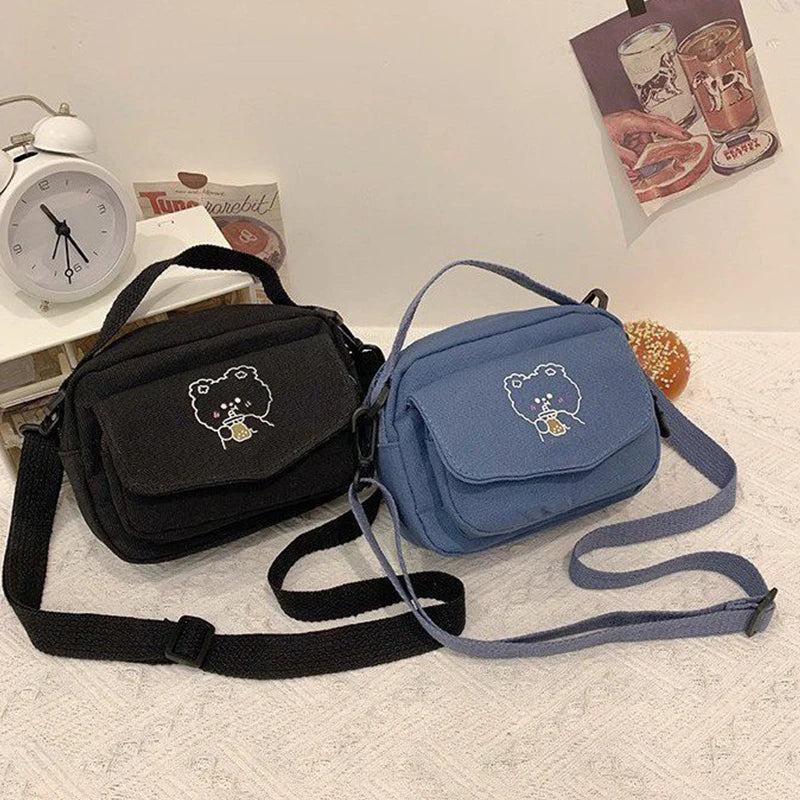 Long Keeper Canvas Tote Shoulder Bag with Zipper