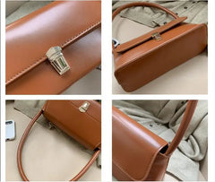 Long Underarm bag PU Leather Metal Hasp Lock women's Shoulder bag
