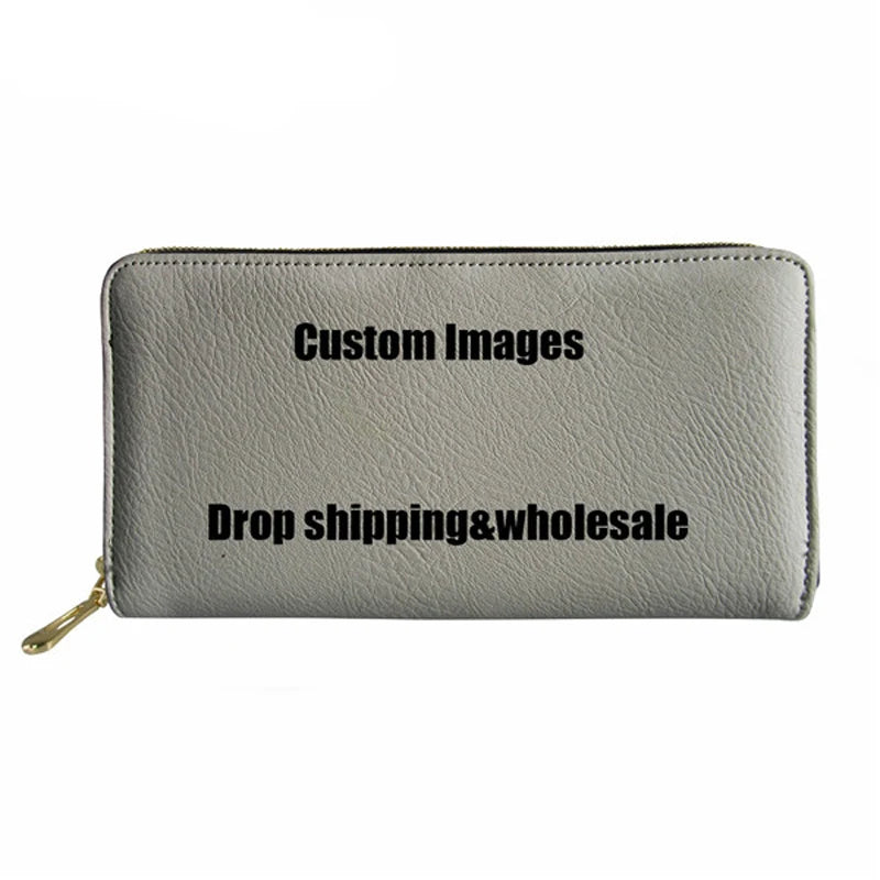 Dog Bone Paw Print Long Wallet Women Ladies Purse Card Holder
