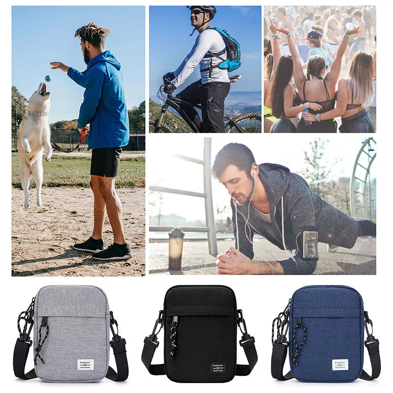 Longkeeper Men's Messenger Phone Bag Outdoor Sports Sacoche Homme