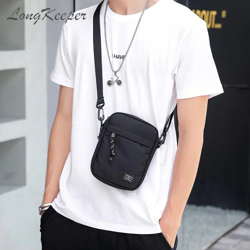 Longkeeper Men's Messenger Phone Bag Outdoor Sports Sacoche Homme
