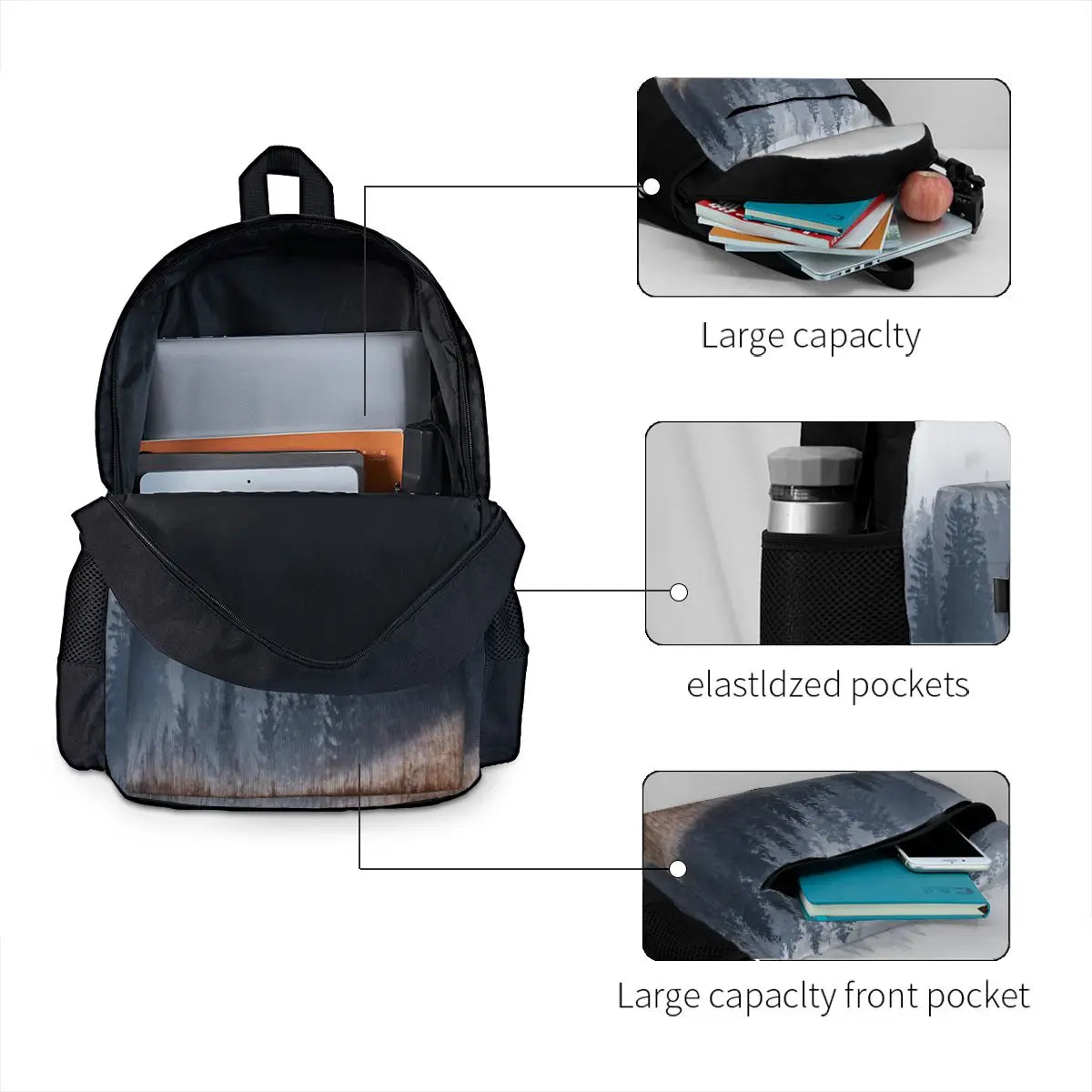 Fog Backpacks Men Women Students Bag