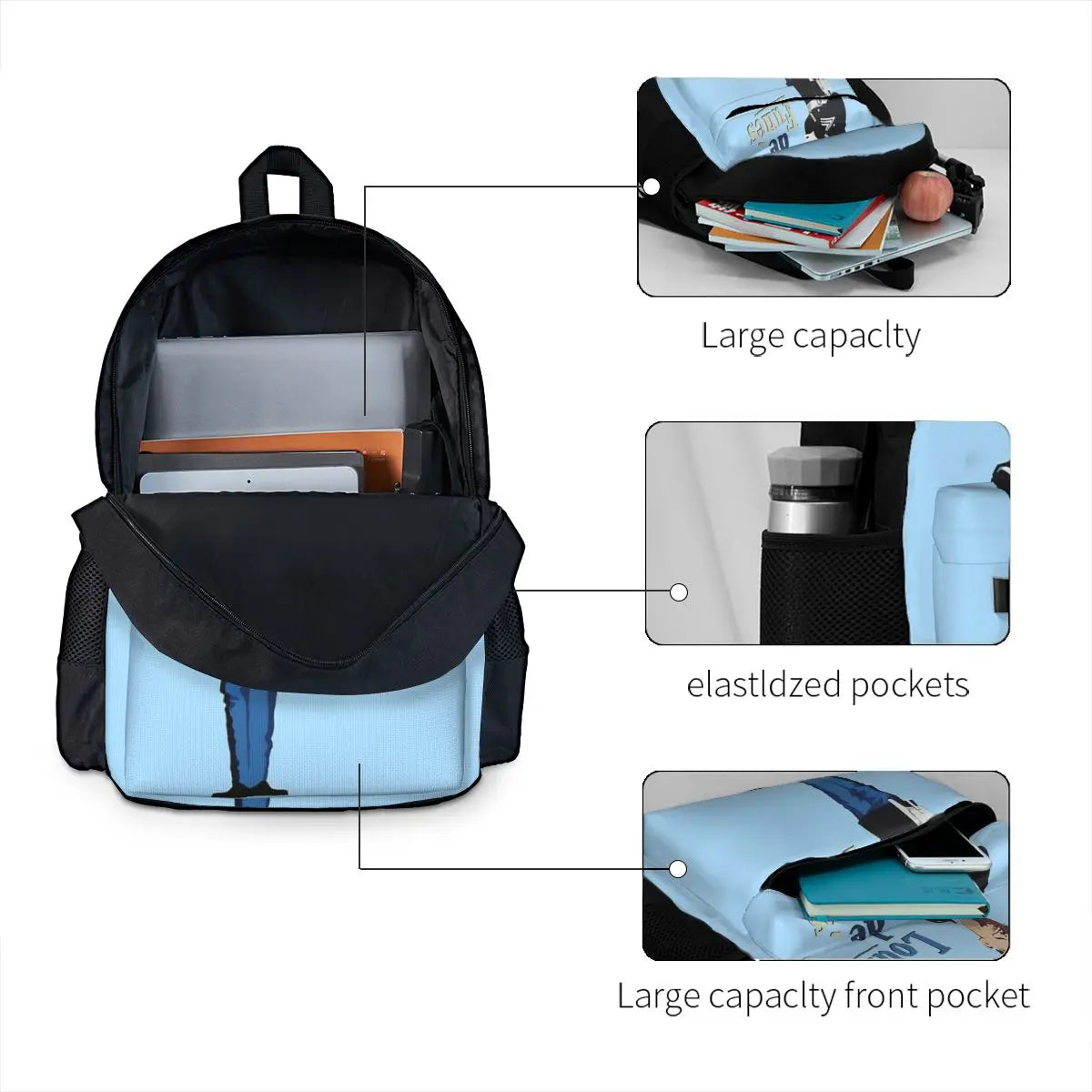 Retro School Backpack for Men and Women