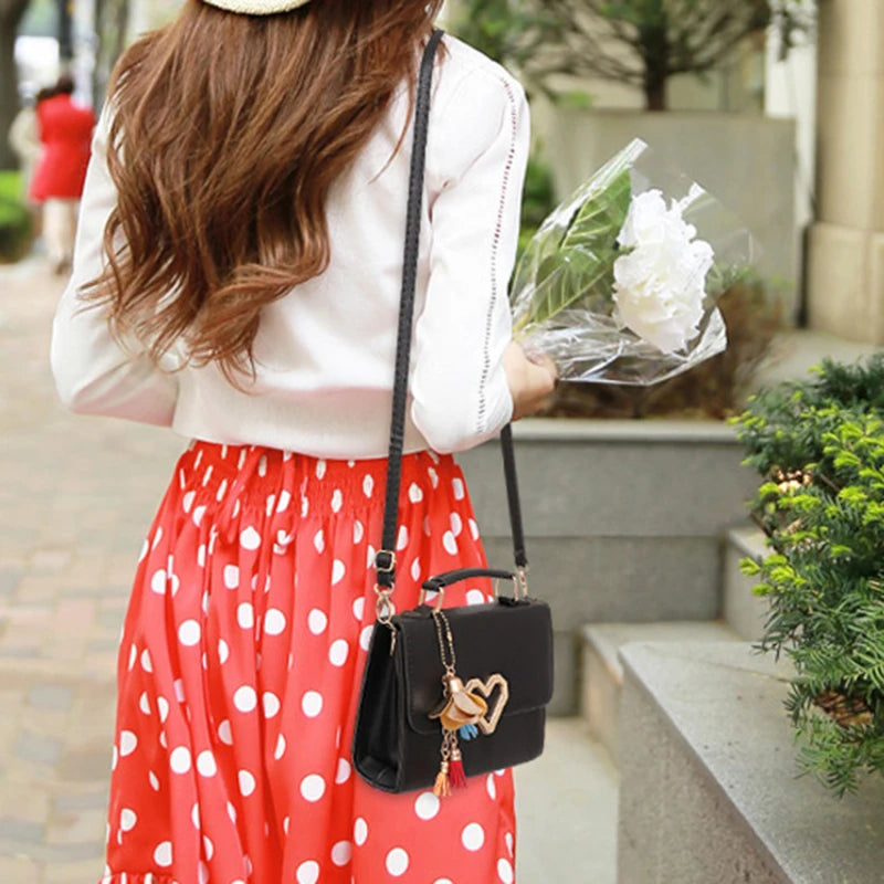 Love Button Shoulder Bag Small Square Bag Crossbody