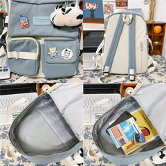 Waterproof Nylon Women Backpack Young Girl Student Schoolbag