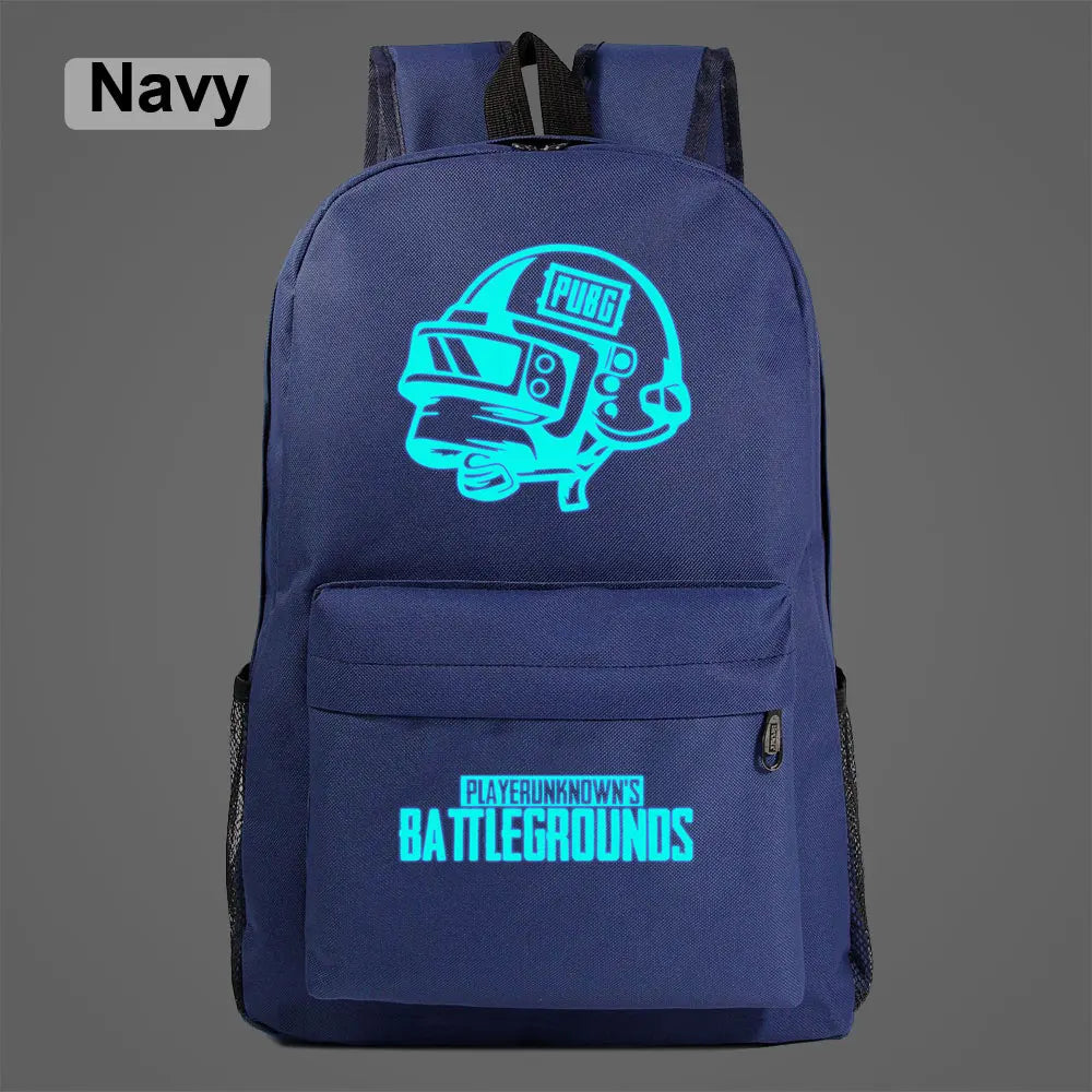 Luminous PUBG Helmets School Bag for Children