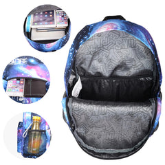 Luminous USB Backpack Anti-theft Laptop Backpack for Students