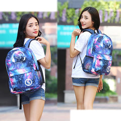 Luminous USB Backpack Anti-theft Laptop Backpack for Students