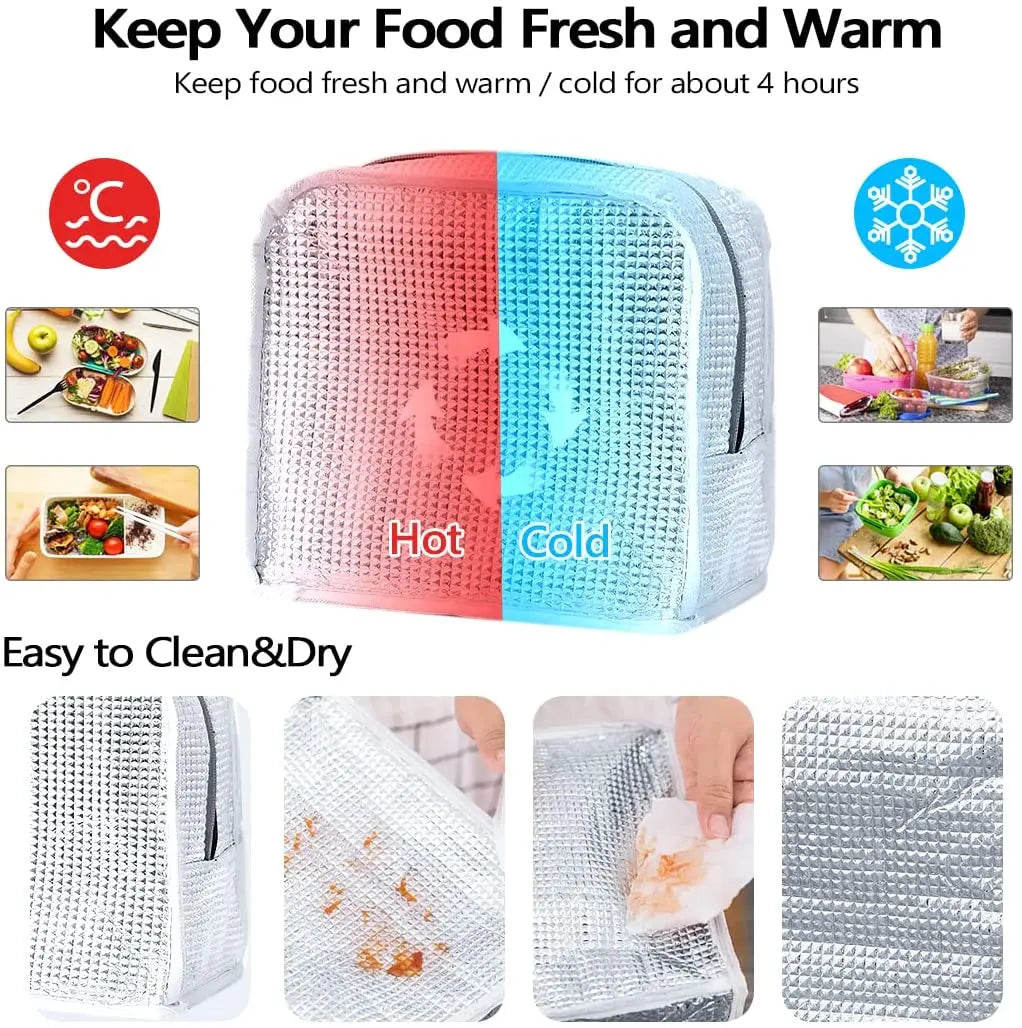 Portable Thermal Lunch Bag Cooler for Women and Kids