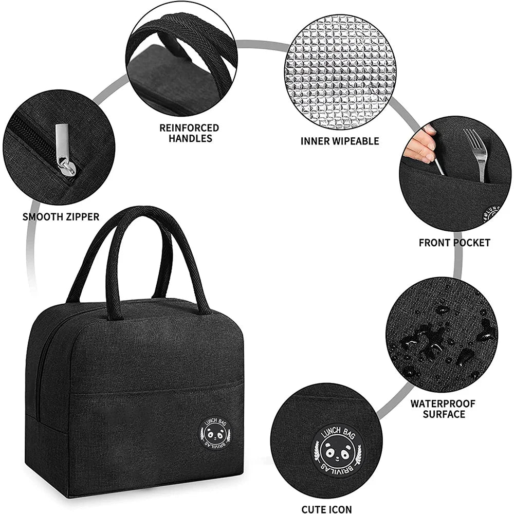 Portable Thermal Lunch Bag Cooler for Women and Kids