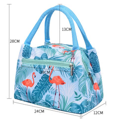 Canvas Lunch Bag Cooler Tote Insulated Box Thermal Cold Food Container