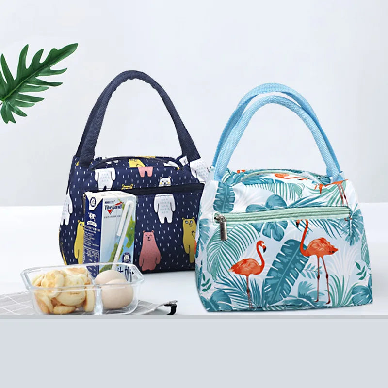 Insulated Lunch Bag Cooler Tote Portable Canvas Thermal Cold Food Container