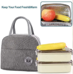 Letter Print Portable Lunch Bag Cooler Tote Insulated Box