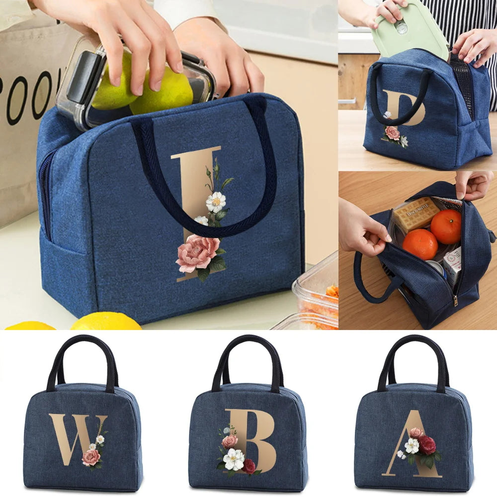 Insulated Cooler Bag Women's Work Lunch Box Organizer Child Food Thermal