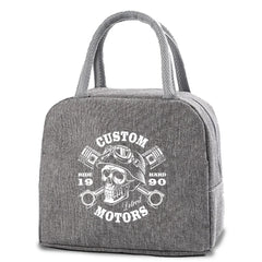 Skull Print Lunch Bag Insulated Thermal Organizer