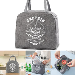 Skull Print Lunch Bag Insulated Thermal Organizer