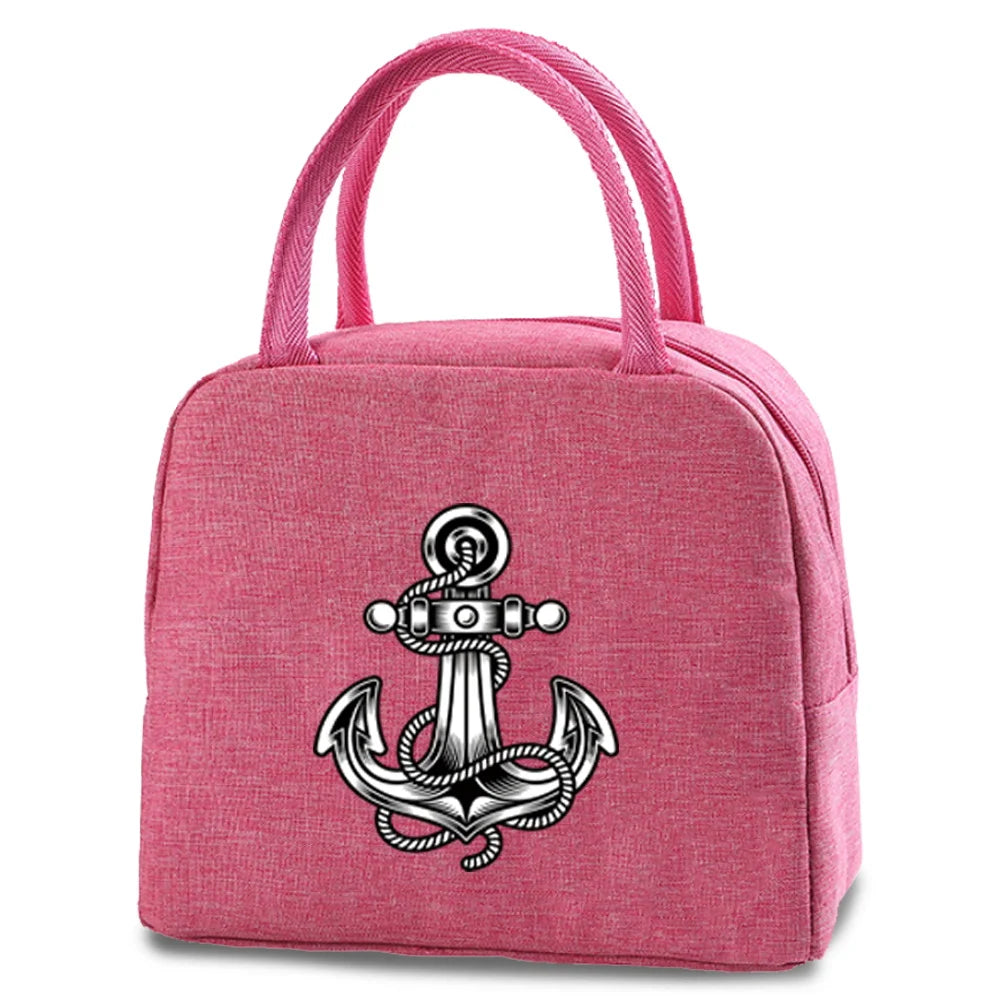 Skull Print Insulated Lunch Bag for Kids and Women