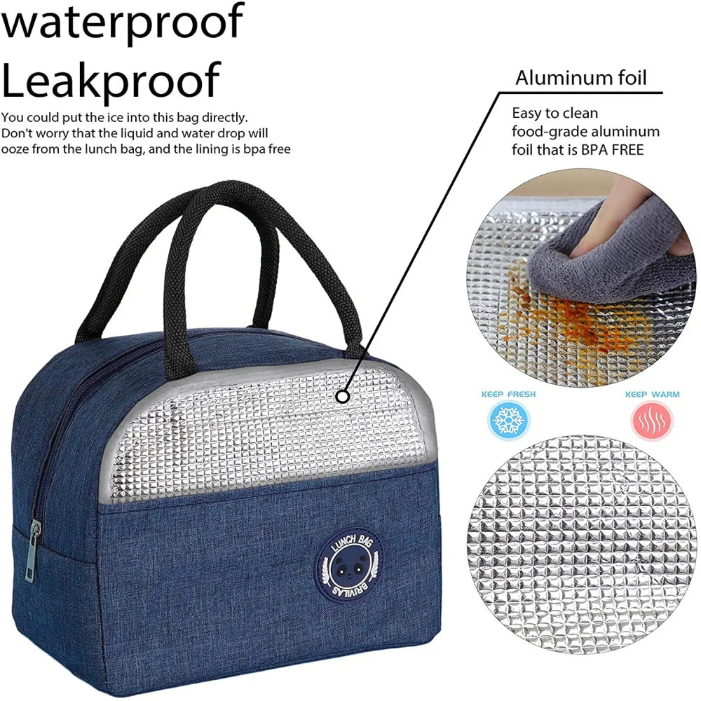 Insulated Lunch Bag Cooler Tote for Work Travel Storage