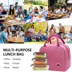 Portable Lunch Bag for Women Kids Cooler Insulated Food Picnic Bags