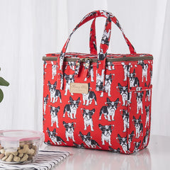 Portable Insulated Canvas Lunch Bag for Women Kid