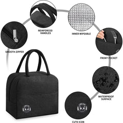 Insulated Cooler Lunch Bag for Women Kids School Picnic Dinner Thermal Portable