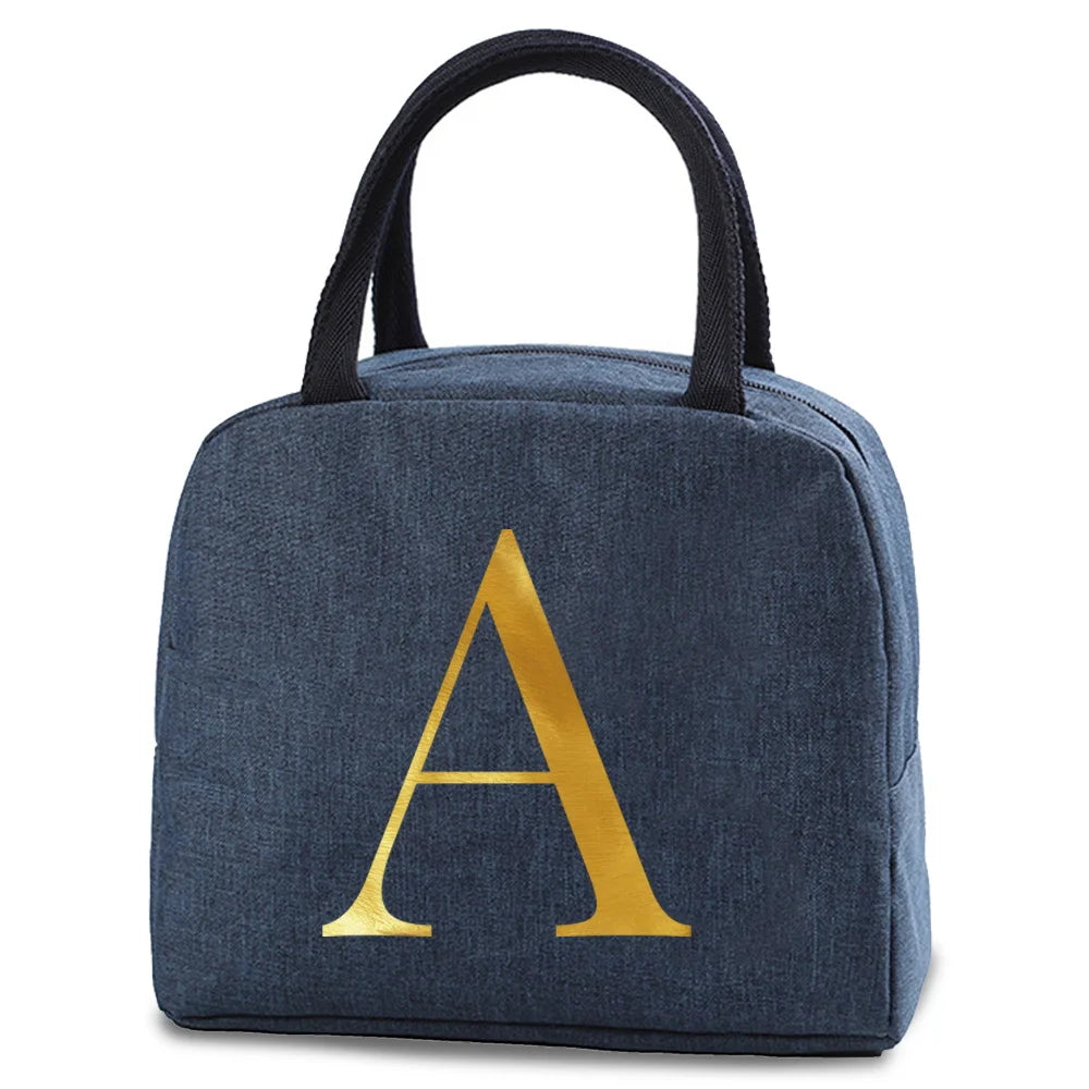 Canvas Lunch Bag Insulated Cooler Handbag Organizer