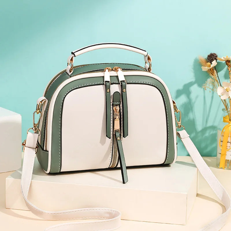 Women's Contrast Single Shoulder Small Square Bag Lady Style