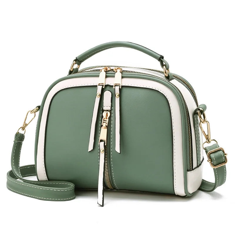 Women's Contrast Single Shoulder Small Square Bag Lady Style