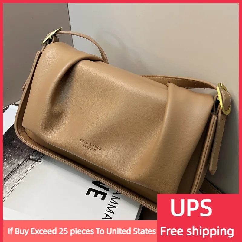 Women's PU Leather Shoulder Bag Small Crossbody Clutch