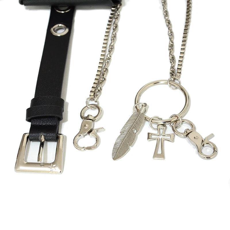 Casual Wild Ladies Chain Belt Bag, Punk Wind Decorative Belt