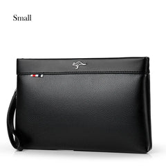 Leather Clutch Bag Men's Wallet with Coins Pocket