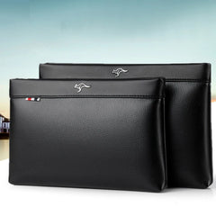 Leather Clutch Bag Men's Wallet with Coins Pocket