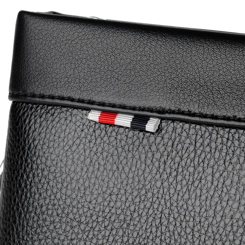 Leather Clutch Bag Men's Wallet with Coins Pocket