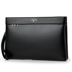 Leather Clutch Bag Men's Wallet with Coins Pocket