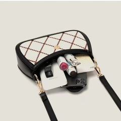 Retro Stripe Crossbody Bag for Woman Winter