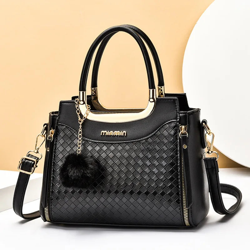 Woven Pattern Shoulder Bags Large Capacity Tote Bags