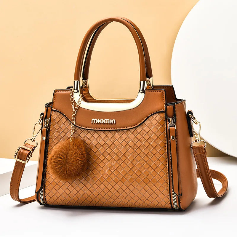 Woven Pattern Shoulder Bags Large Capacity Tote Bags