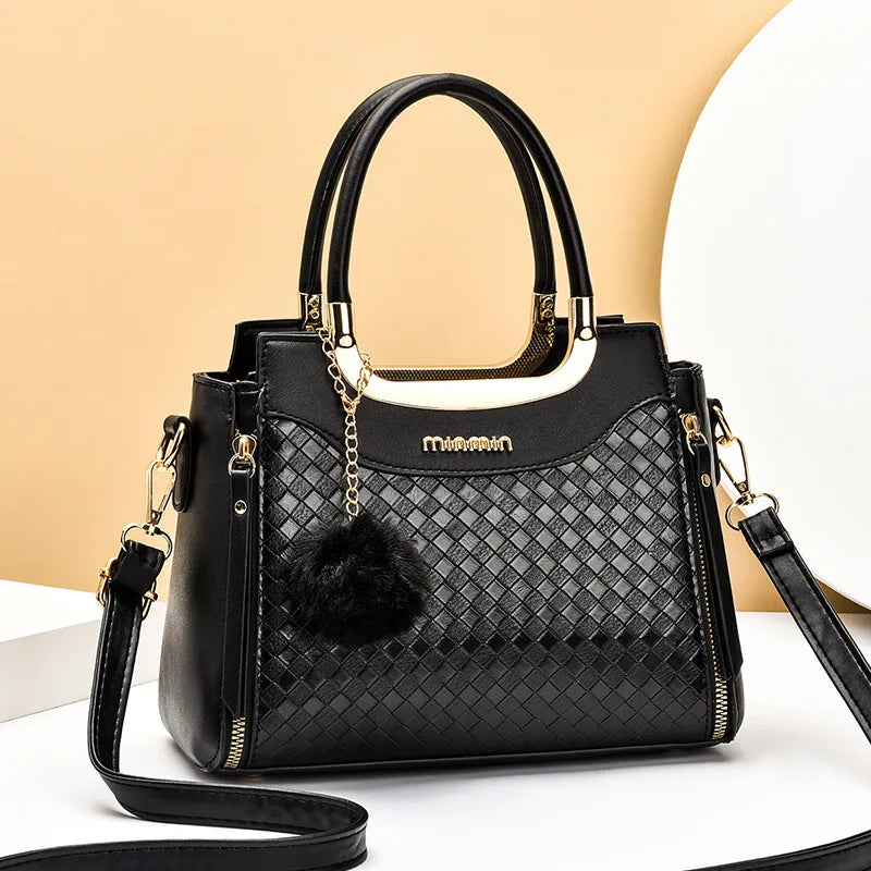 Woven Pattern Shoulder Bags Large Capacity Tote Bags