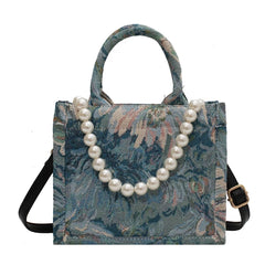 Pearl Crossbody Shoulder Bag for Women Handbags and Purses