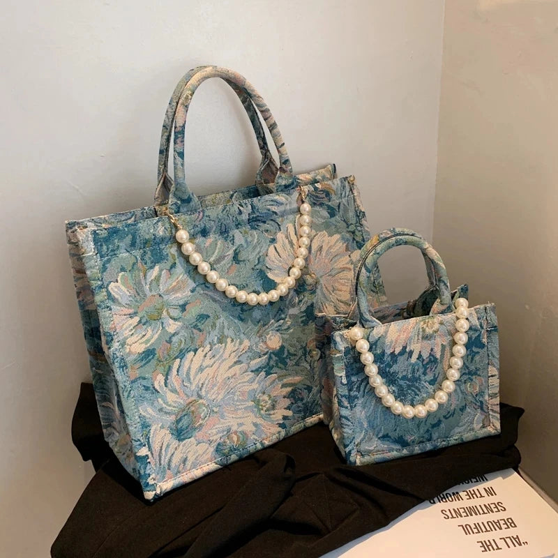 Pearl Crossbody Shoulder Bag for Women Handbags and Purses