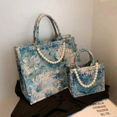 Pearl Crossbody Shoulder Bag for Women Handbags and Purses