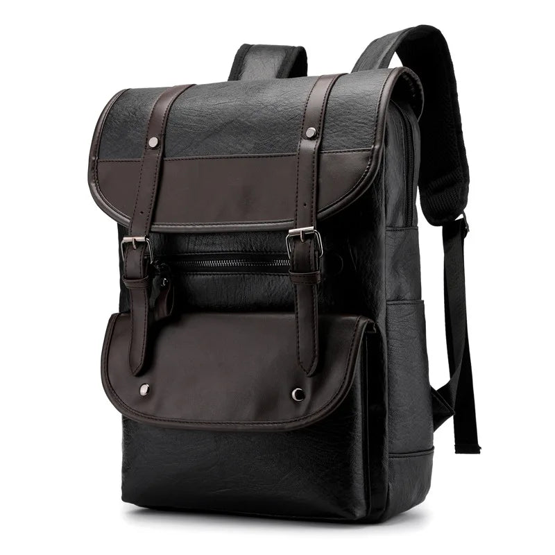 Vintage Men Backpack For Teenage School Bags Male Large Capacity La...